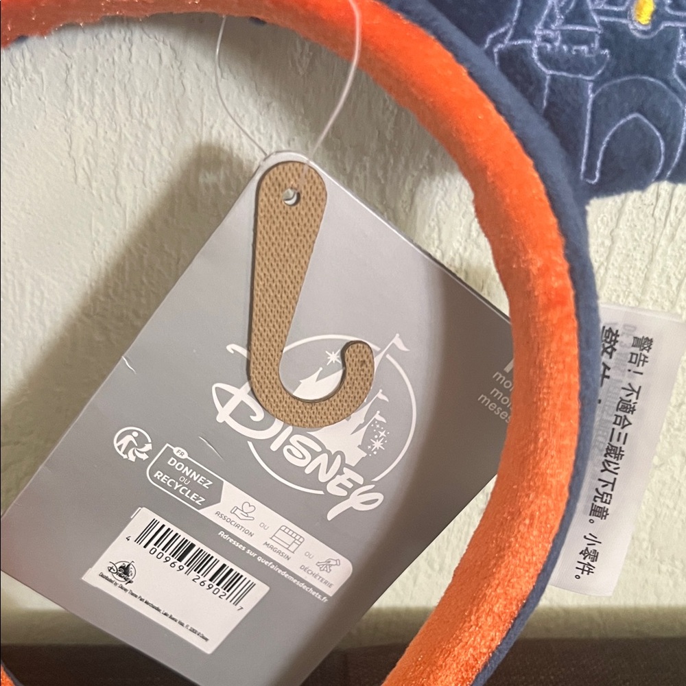 #1458** Unisex’s Disney Stitch Disneyland Paris Kids Headband - Blue and Orange - Picture 3 of 10